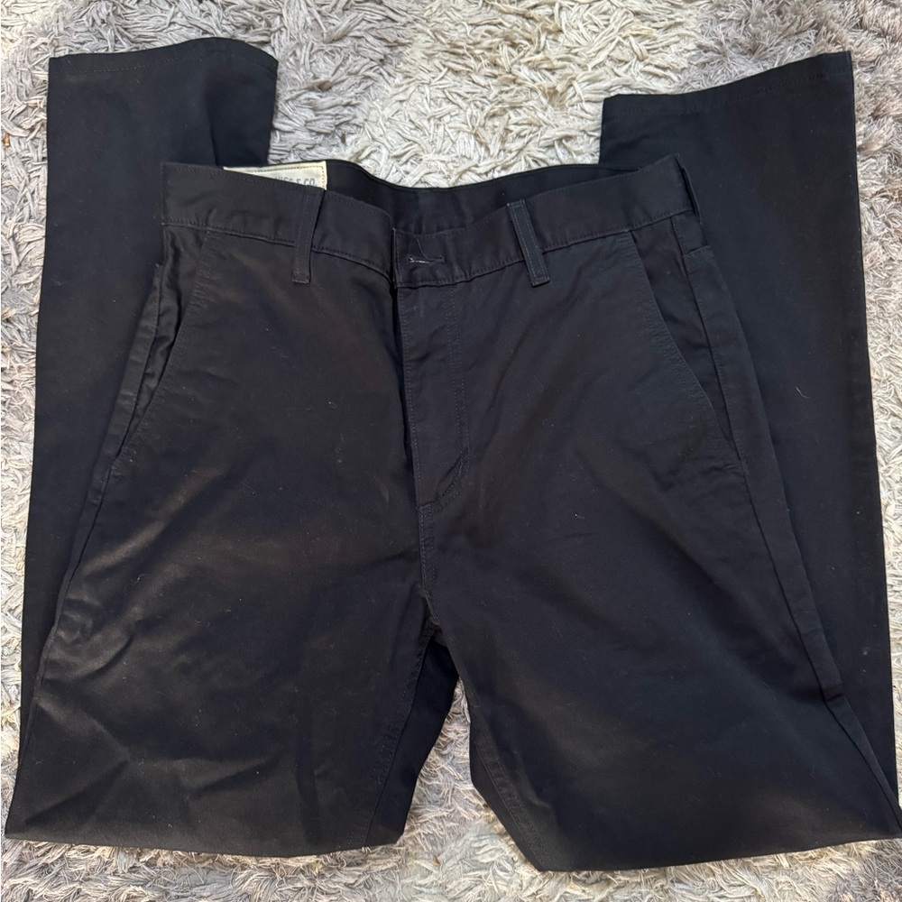 Levi's Black Chinos Straight Leg Cotton Blend